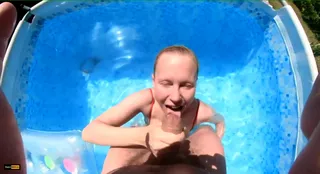 Unterwasser Fick im Pool